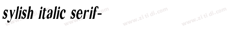 sylish italic serif字体转换